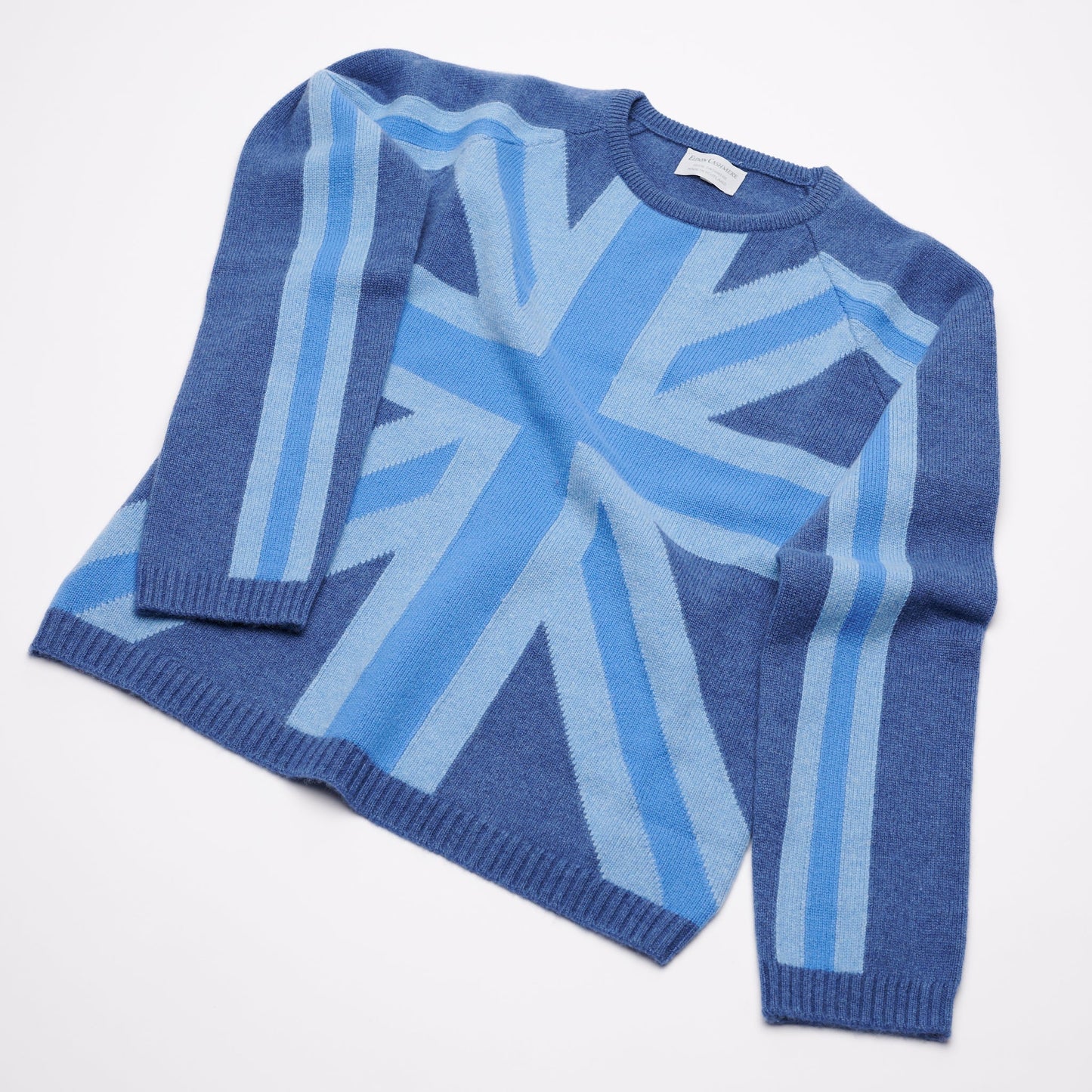 BLUE JEANS UNION JACK JUMPER - Shades of Blues