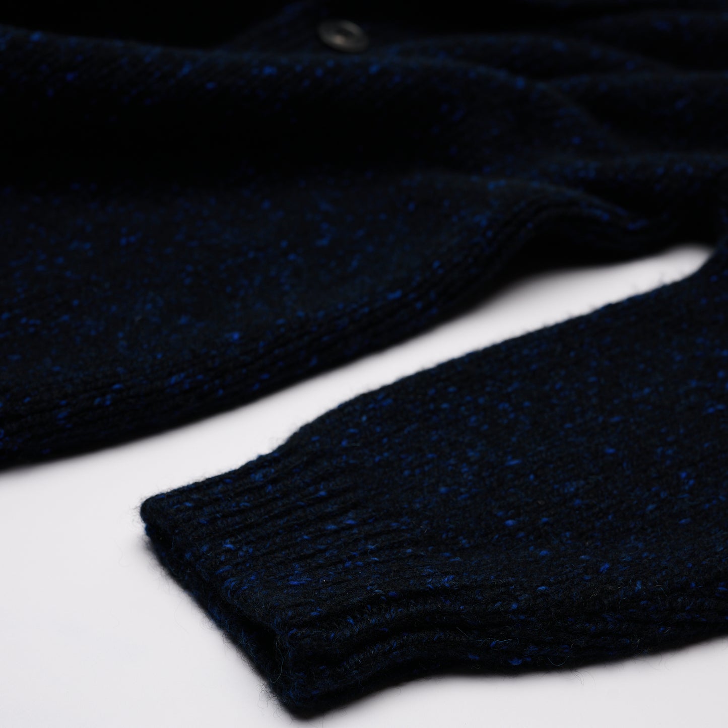 Donegal 8 Ply Cashmere Cardigan - Navy Blue