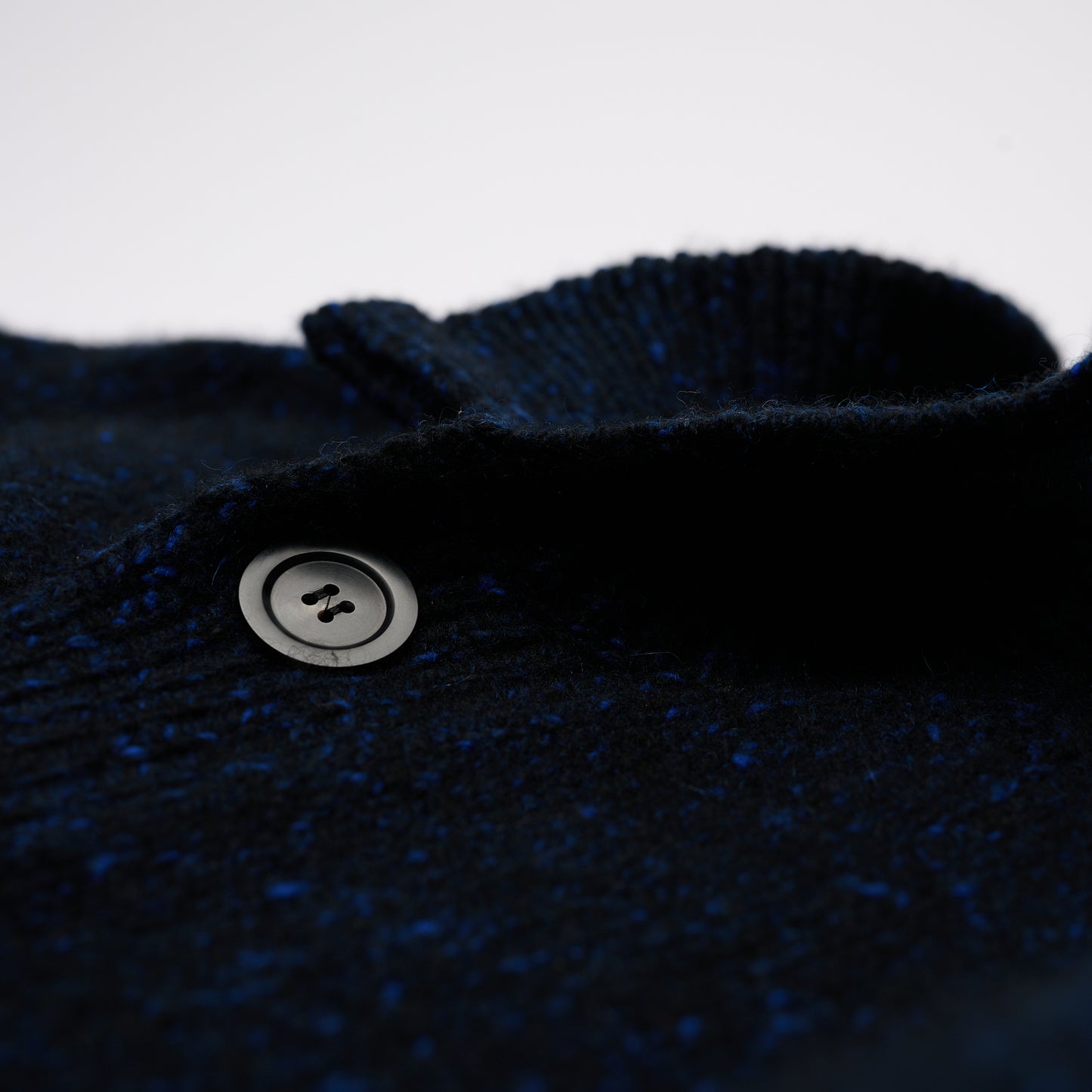 Donegal 8 Ply Cashmere Cardigan - Navy Blue