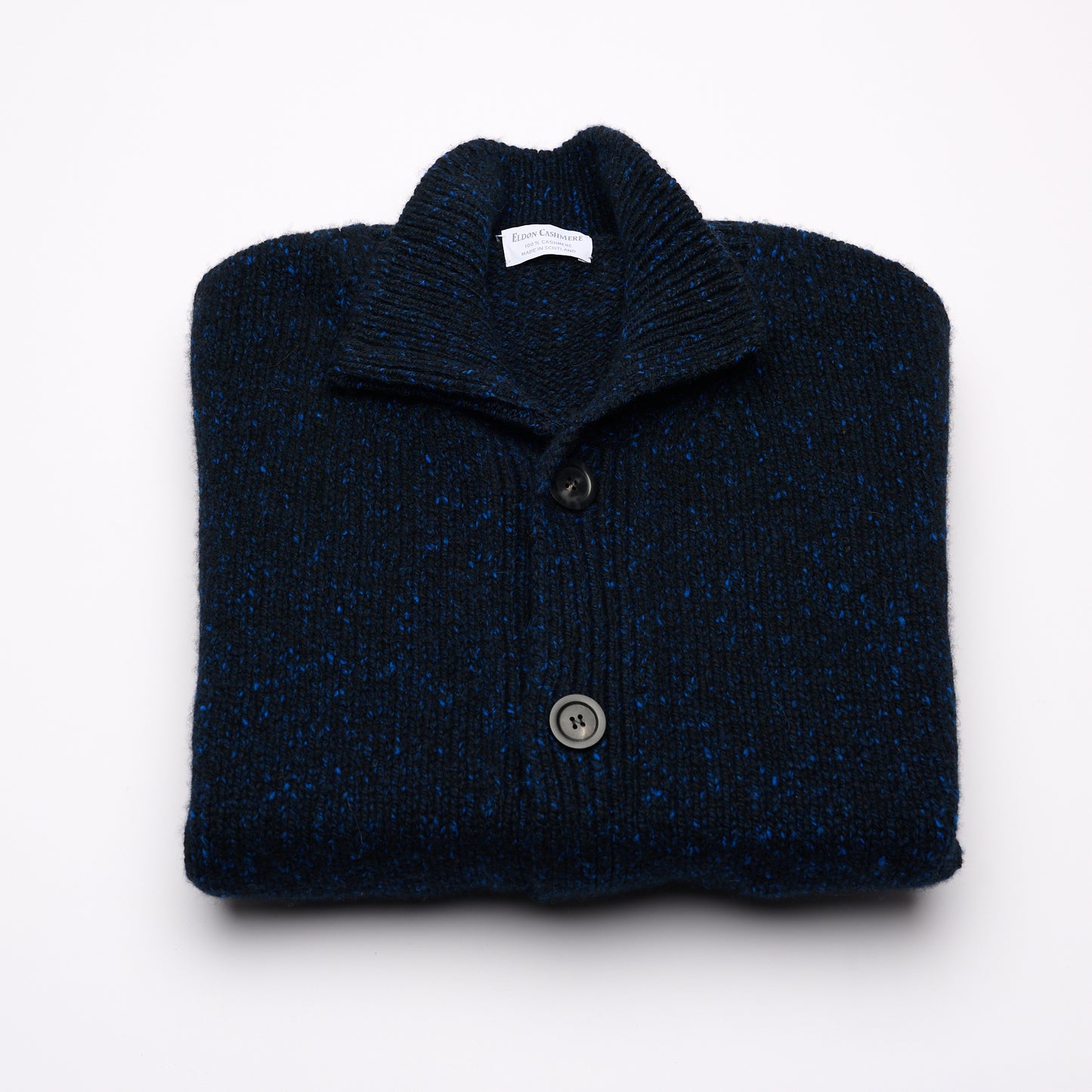 Donegal 8 Ply Cashmere Cardigan - Navy Blue