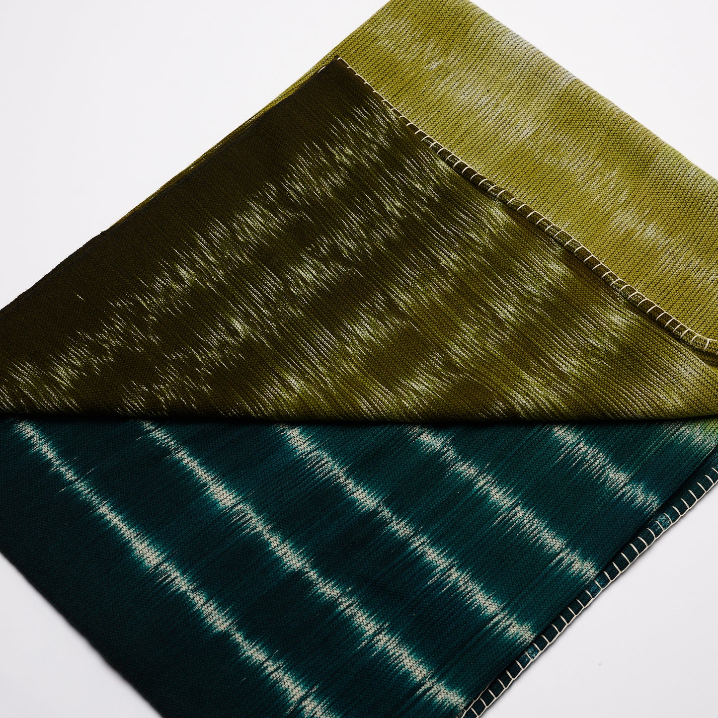 Aztec Green Design Cashmere/Wool Blend Blanket