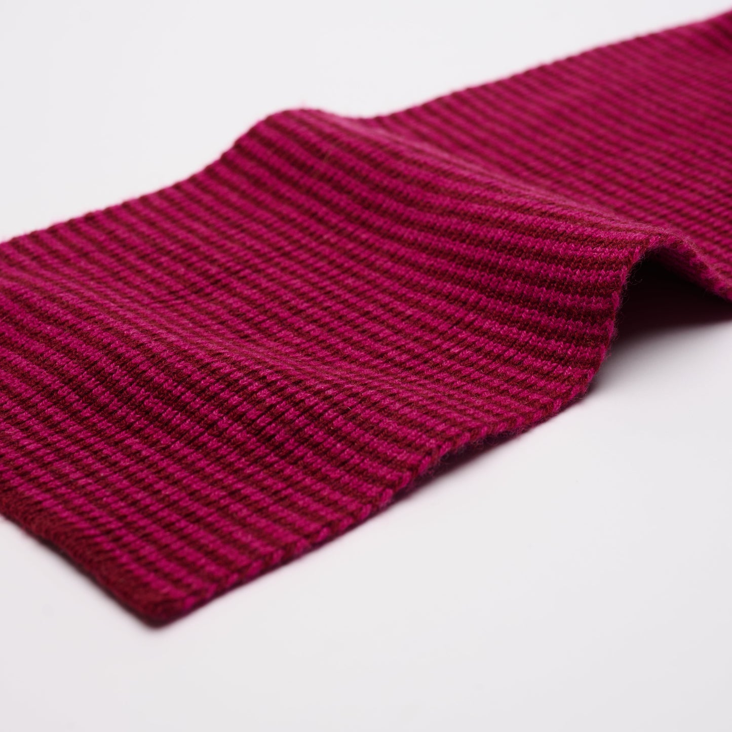 Raspberry & Mulberry Striped Cashmere Scarf