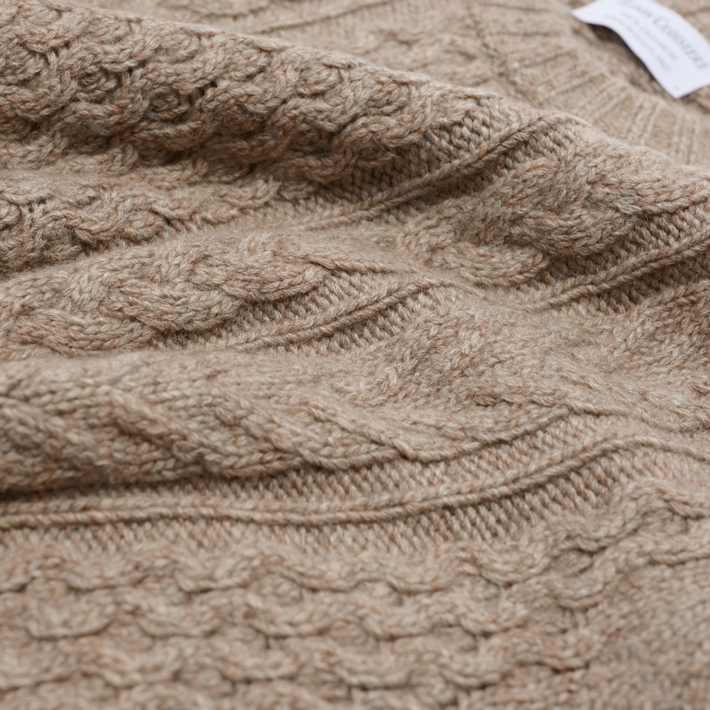 Men's Aran Cable Jumper - Natural Marl