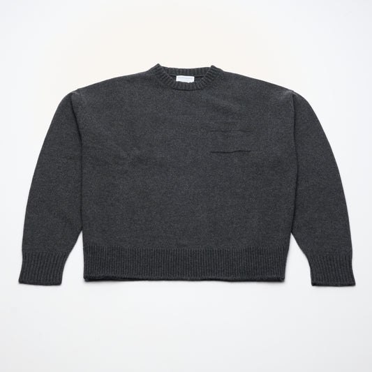 Unisex Oversized Cashmere Jumper - Charcoal