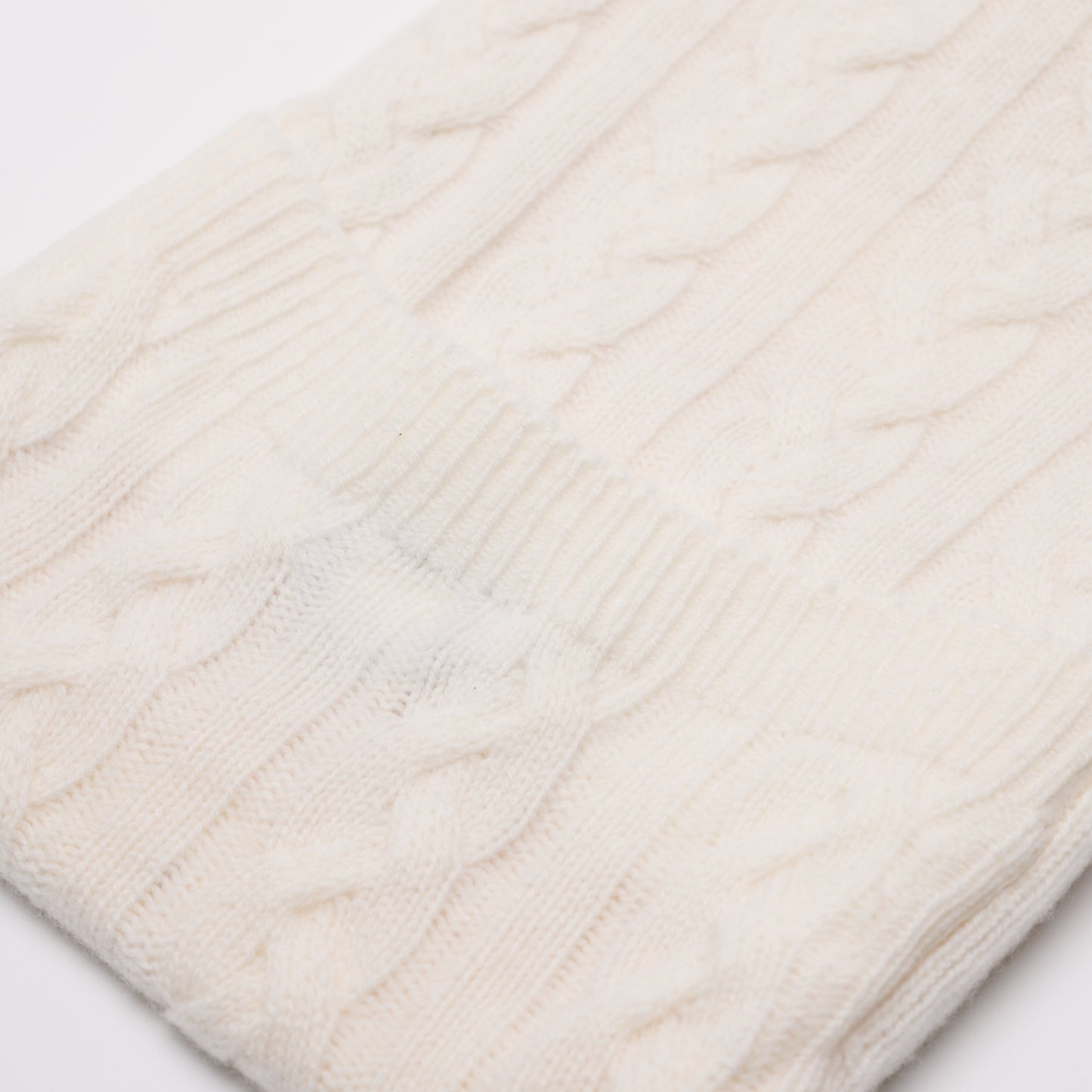 Cream - Cable Knit Cashmere Hot Water Bottle