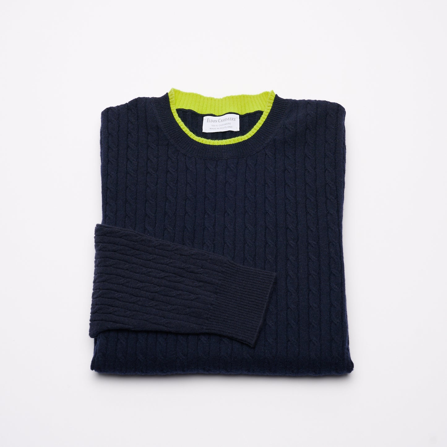 Cable Knit Cashmere Jumper - Dark Navy