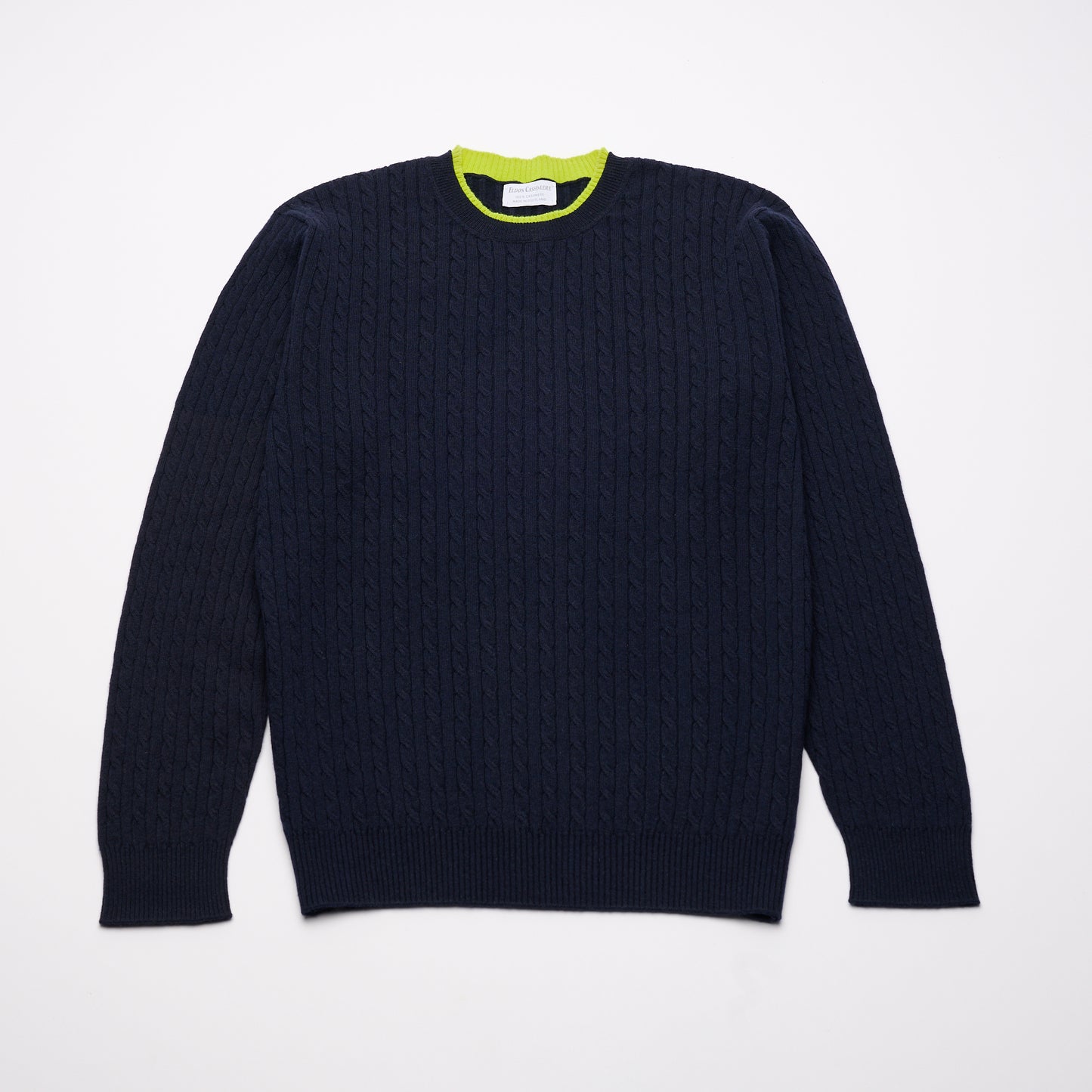 Cable Knit Cashmere Jumper - Dark Navy