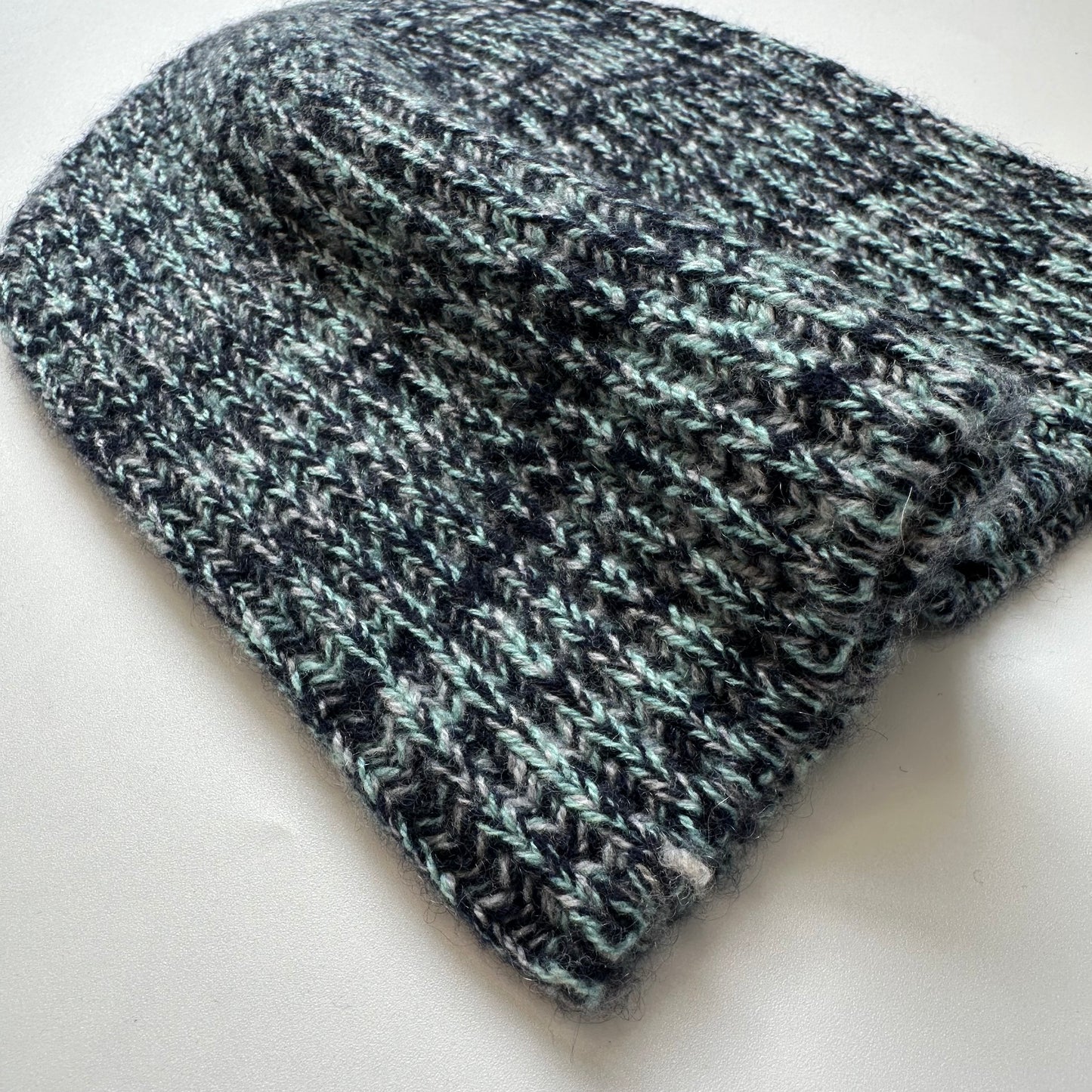 Navy Mix Chunky Knit Beanie