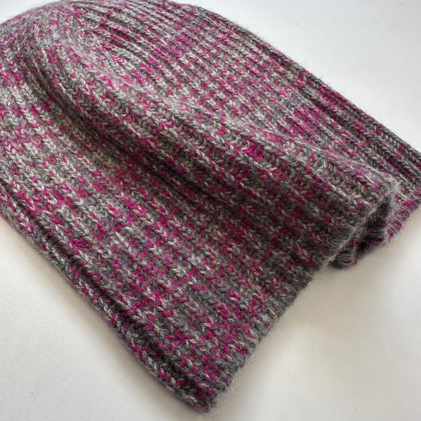 Violet & Charcoal Mix Chunky Knit Beanie
