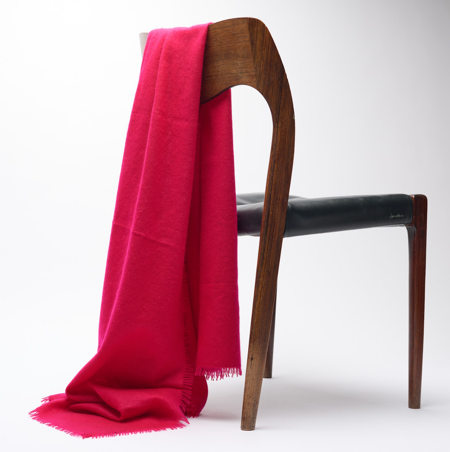 Handwoven Felted Shawl - Cerise