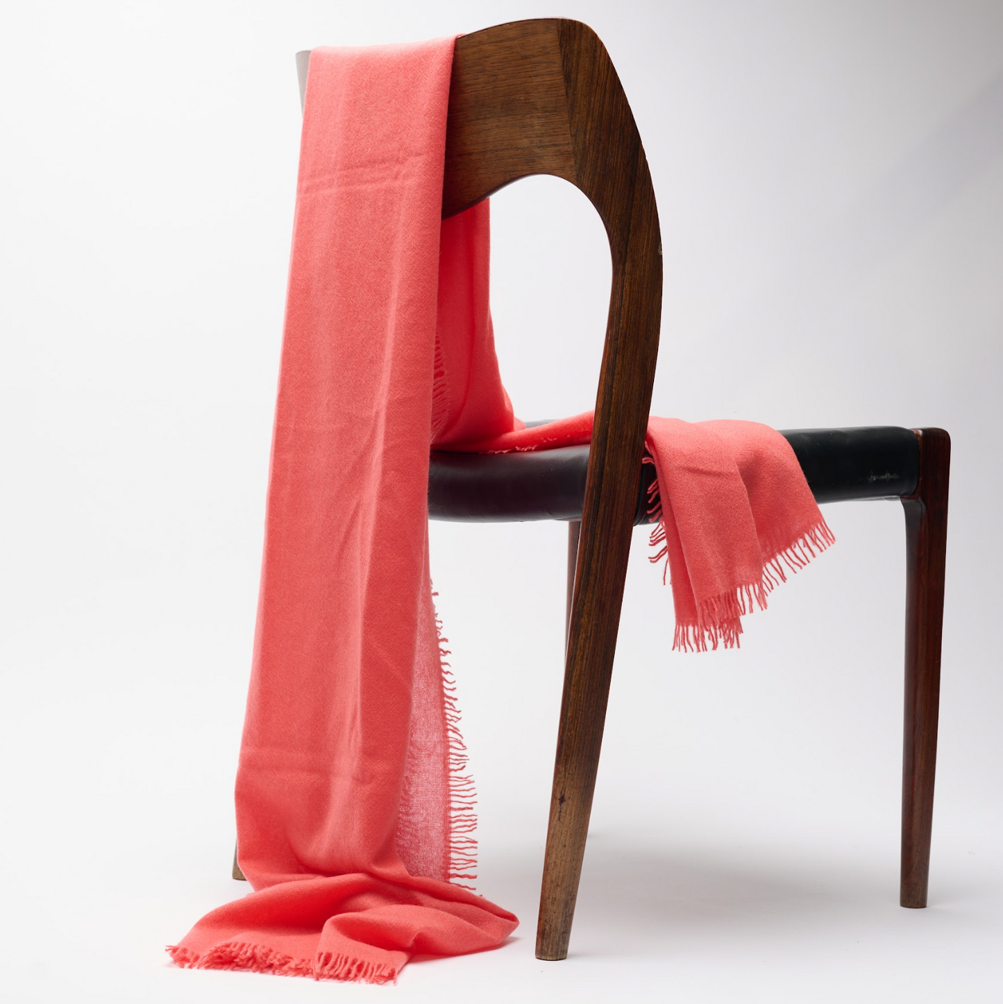 Handwoven Shawl - Coral