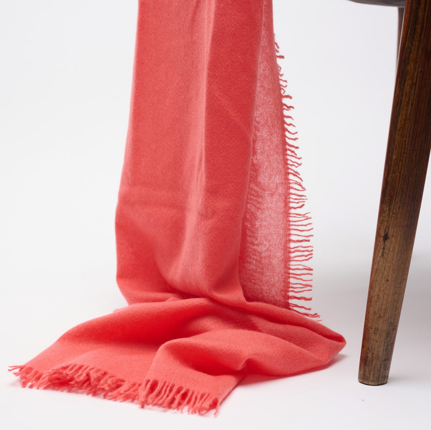 Handwoven Shawl - Coral