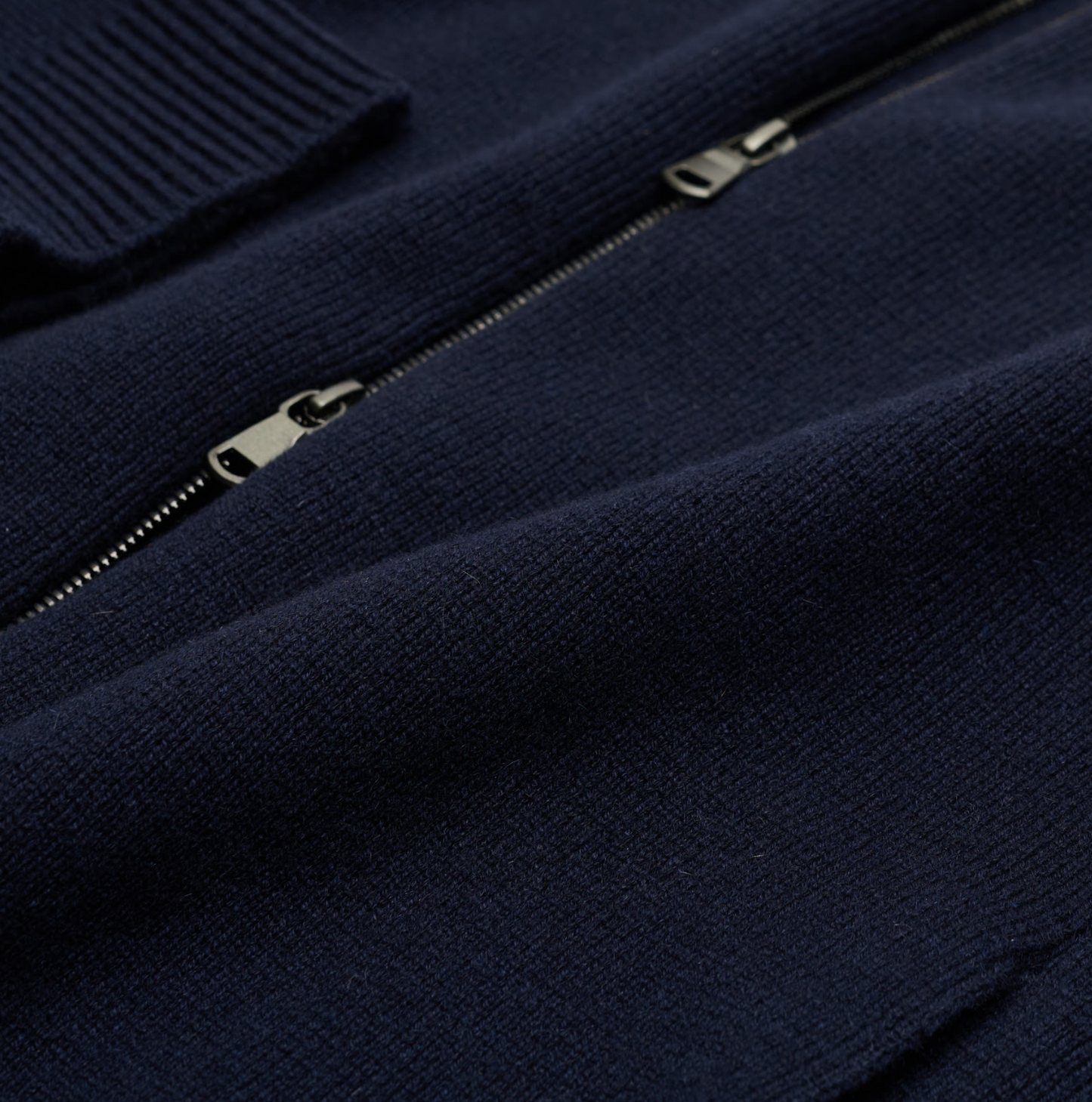 Milano Stitch Zip Up Jacket - Navy