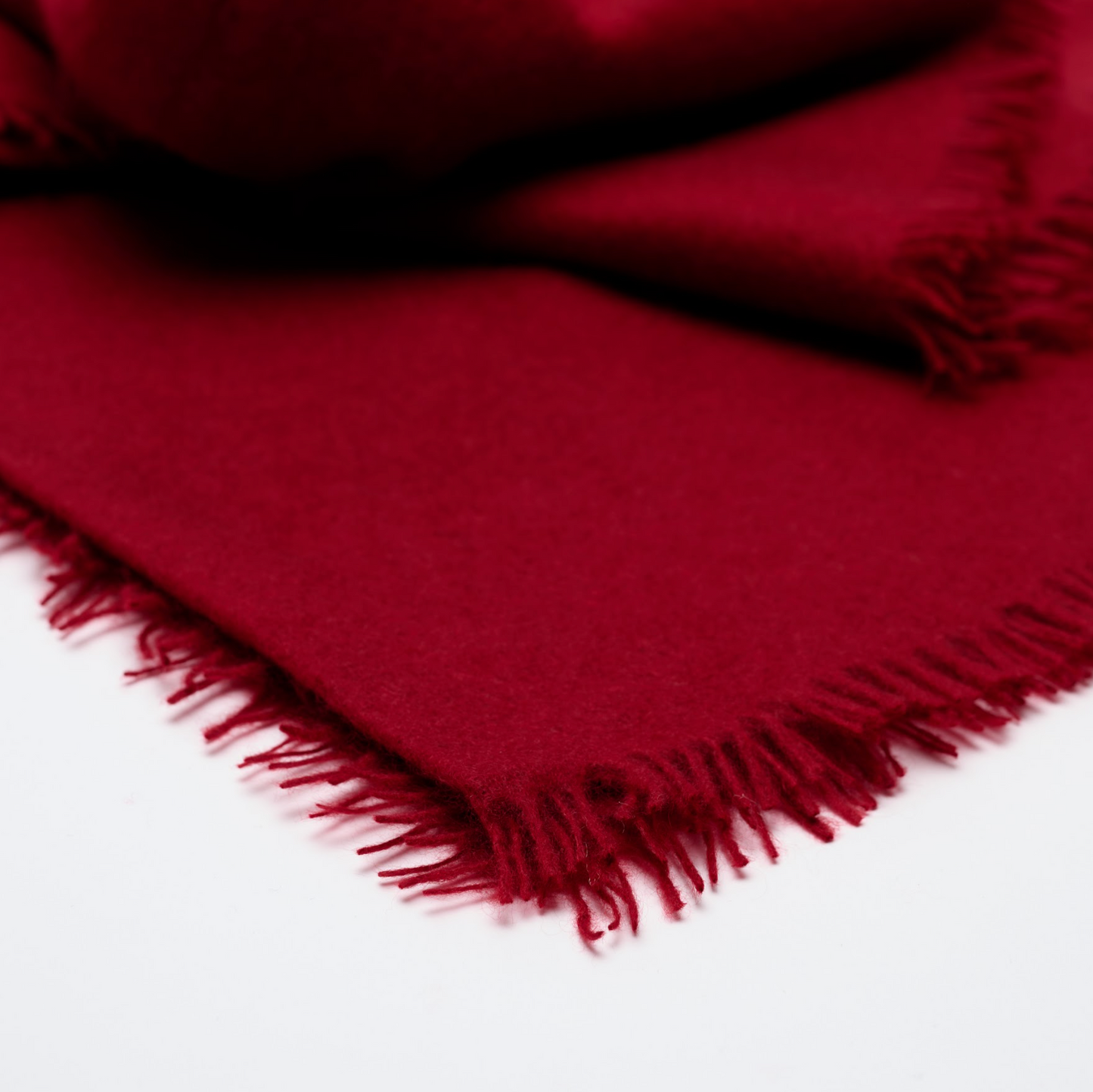 Handwoven Felted Shawl - Claret