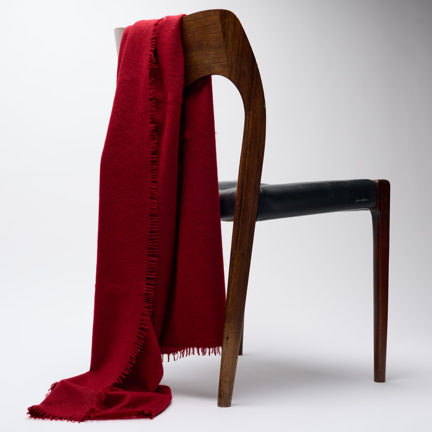 Handwoven Felted Shawl - Claret