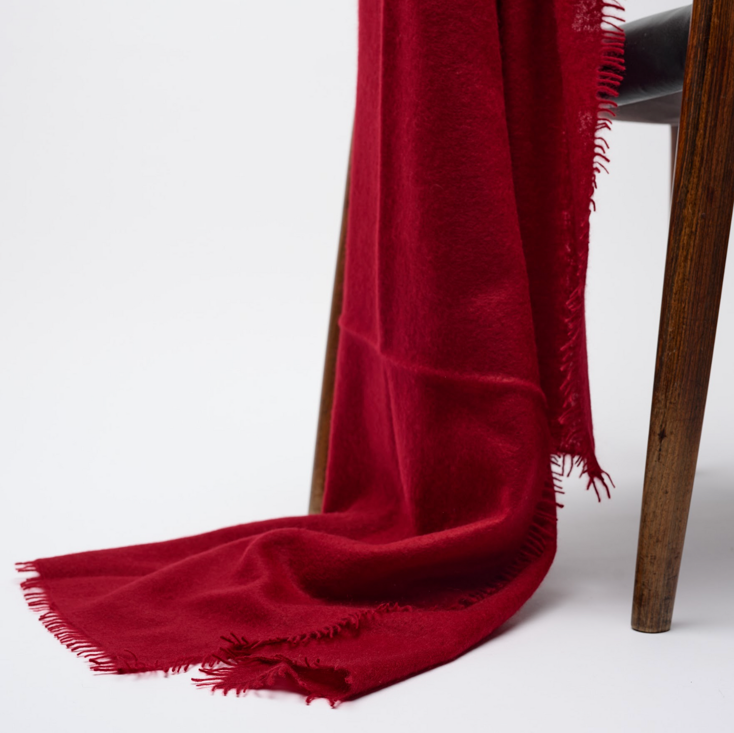 Handwoven Felted Shawl - Claret