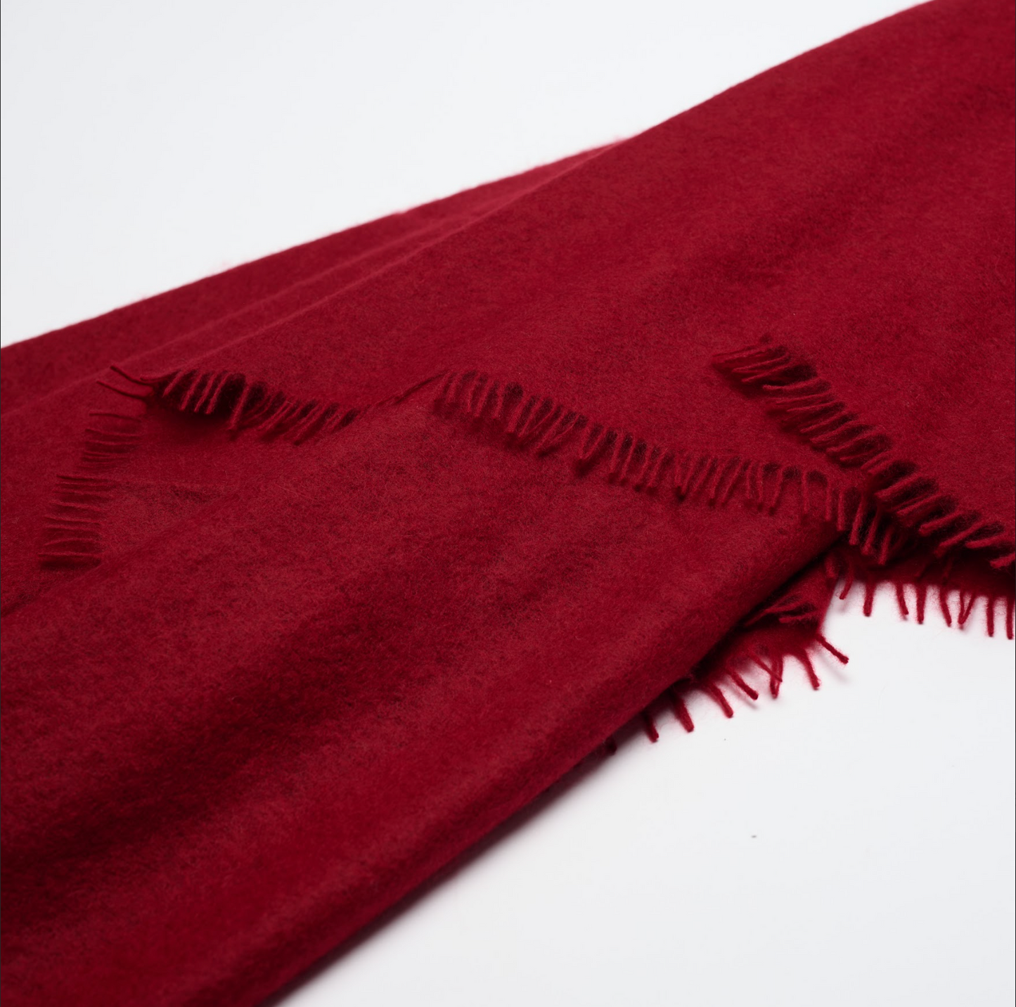 Handwoven Felted Shawl - Claret