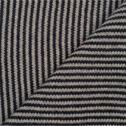 Navy & Light Grey Striped Cashmere Scarf