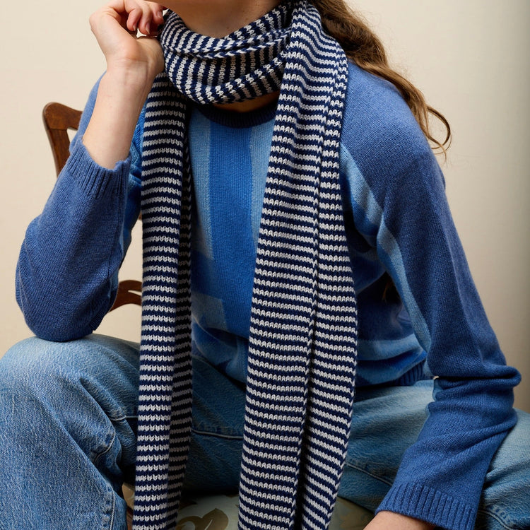 The Mega Jumbo Striped Cashmere Scarf