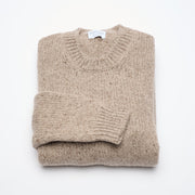 Donegal 8 ply Cashmere Crew Neck Jumper - Natural