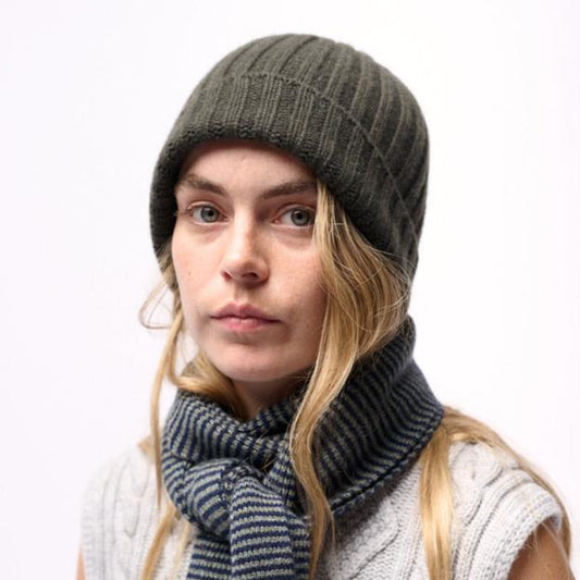 Khaki Chunky Knit Beanie