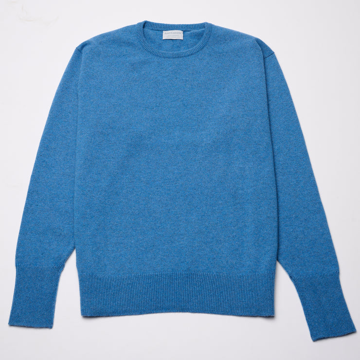 Luxury Classic 4 Ply Crew Neck Jumper - Mallaig Blue