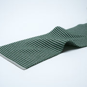 Olive Green & White Striped Cashmere Scarf