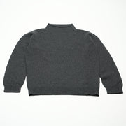 Unisex Funnel Neck Cashmere Jumper - Grey