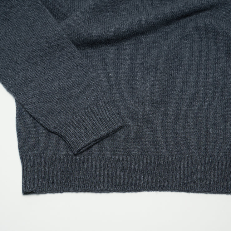 Unisex Funnel Neck Cashmere Jumper - Grey