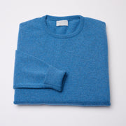 Luxury Classic 4 Ply Crew Neck Jumper - Mallaig Blue