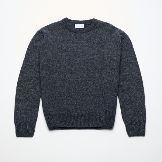 Dark Navy Donegal Marl Men's Crew Neck Jumper