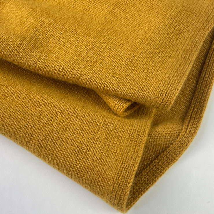 Plain Knit Scarf - Dark Mustard