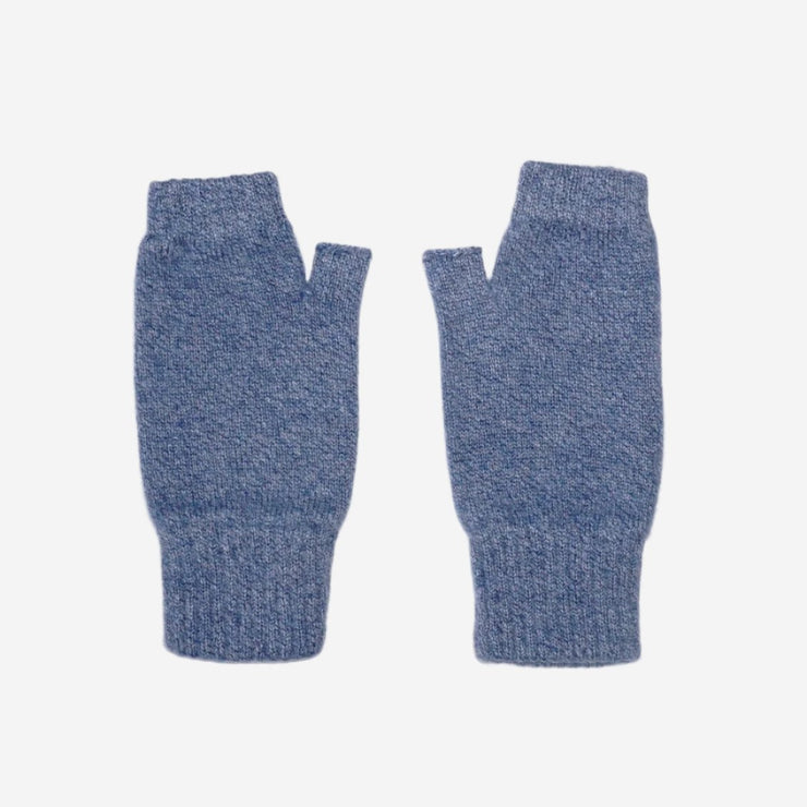 Blue and Cream Marl - Wrist Warmers