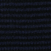 Black & Navy Striped Cashmere Scarf