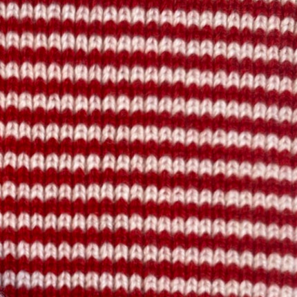 Red & White Striped Cashmere Scarf