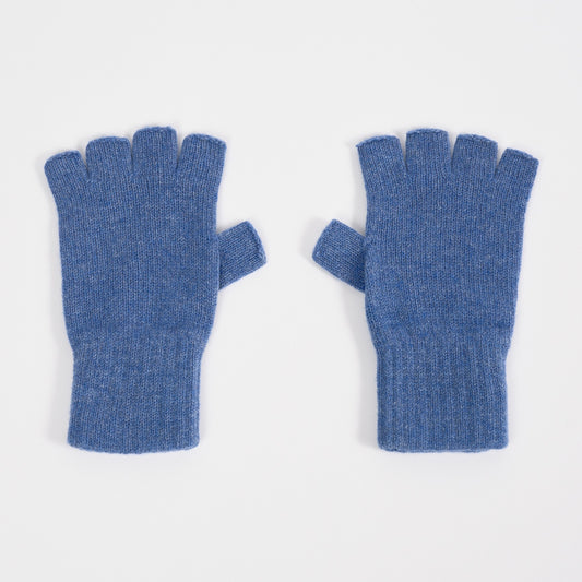 Fingerless Gloves - Demin Blue