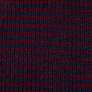 Claret & Navy Striped Cashmere Scarf