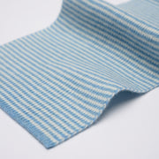 Light Blue & White Striped Cashmere Scarf