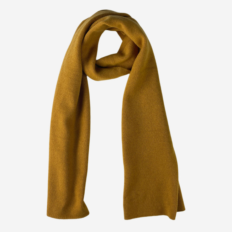 Plain Knit Scarf - Dark Mustard