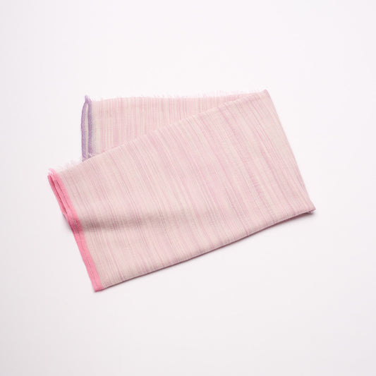 Handwoven Fine Shawl - Pink Stripes