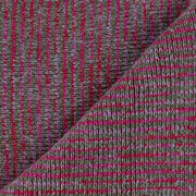 Olive Marl with Pink & Red Mix Striped 5 Ply Cashmere Scarf