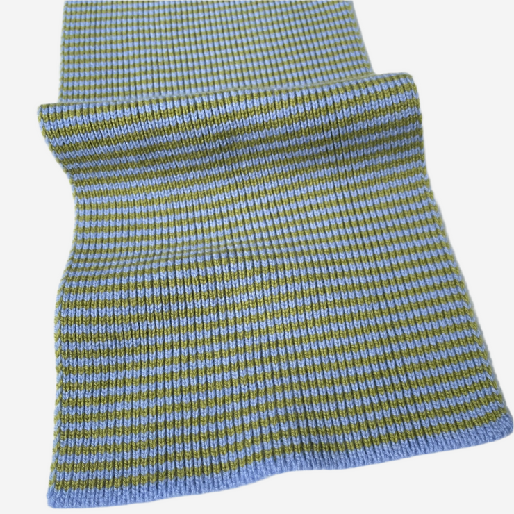 Matcha & Lilac Striped Cashmere Scarf