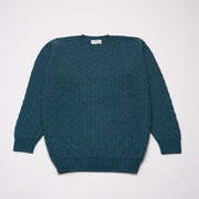 Dark Teal Marl - 3ply Cable Knit Jumper