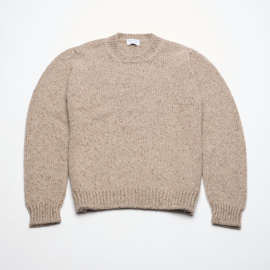Donegal 8 ply Cashmere Crew Neck Jumper - Natural