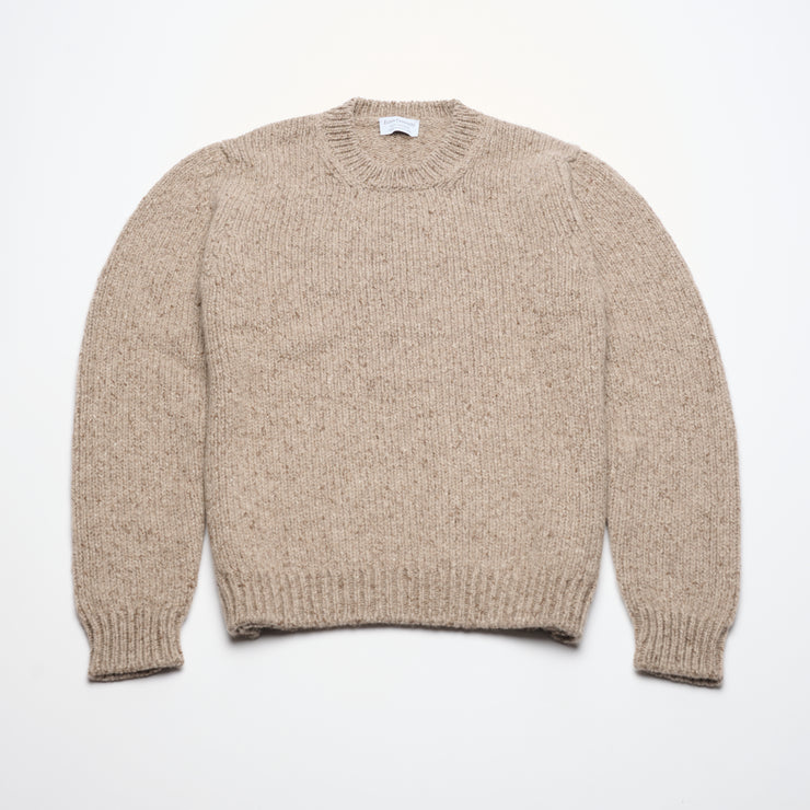 Donegal 8 ply Cashmere Crew Neck Jumper - Natural
