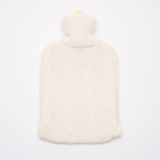 Cream - Cable Knit Cashmere Hot Water Bottle