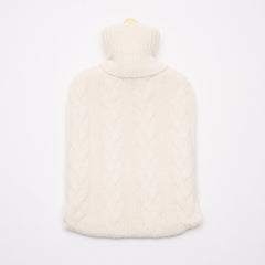 Cream - Cable Knit Cashmere Hot Water Bottle