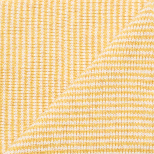 Buttercup & White Striped Cashmere Scarf