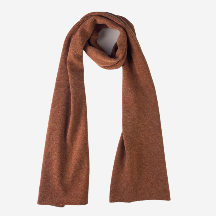 Plain Knit Scarf - Brick Marl