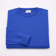 Luxury Classic 4 Ply Crew Neck Jumper - Klein Blue